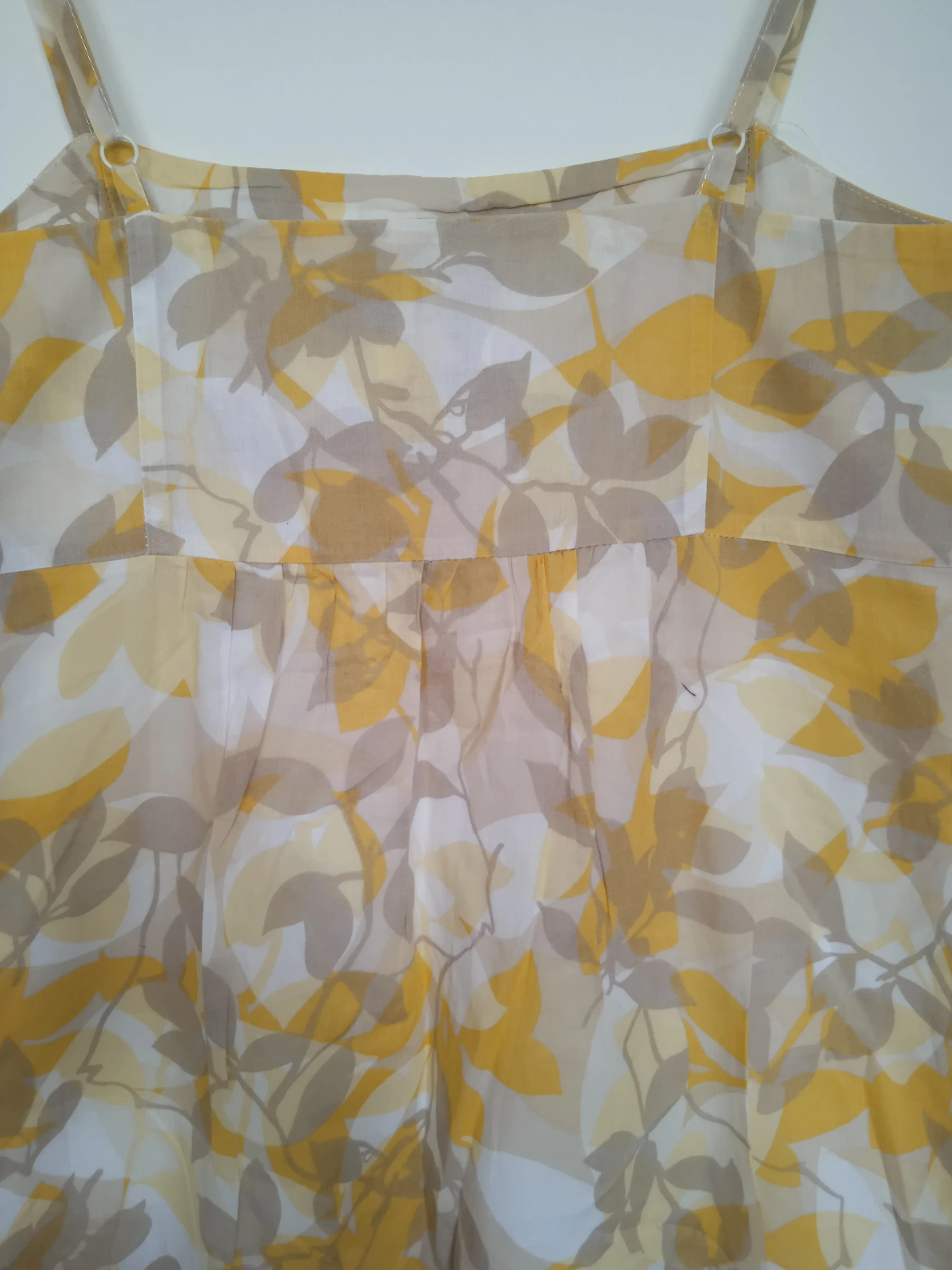 Straight summer dress in yellow and beige tones Etam size 36 – photo 6